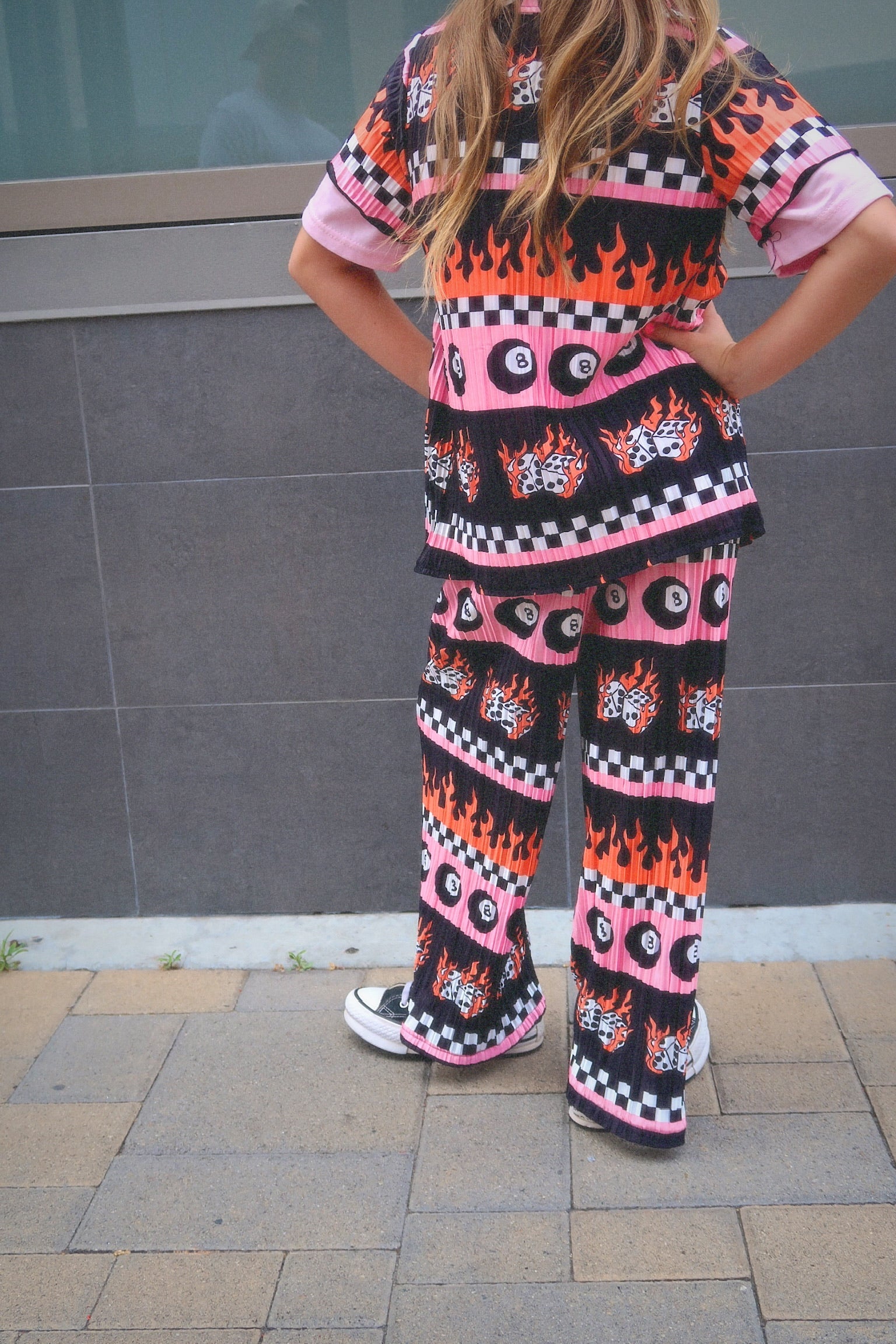 Sk8r Girl Short Sleeve Plissé Set - Kid Ave