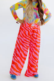 Zebra Heat Plissé Pants