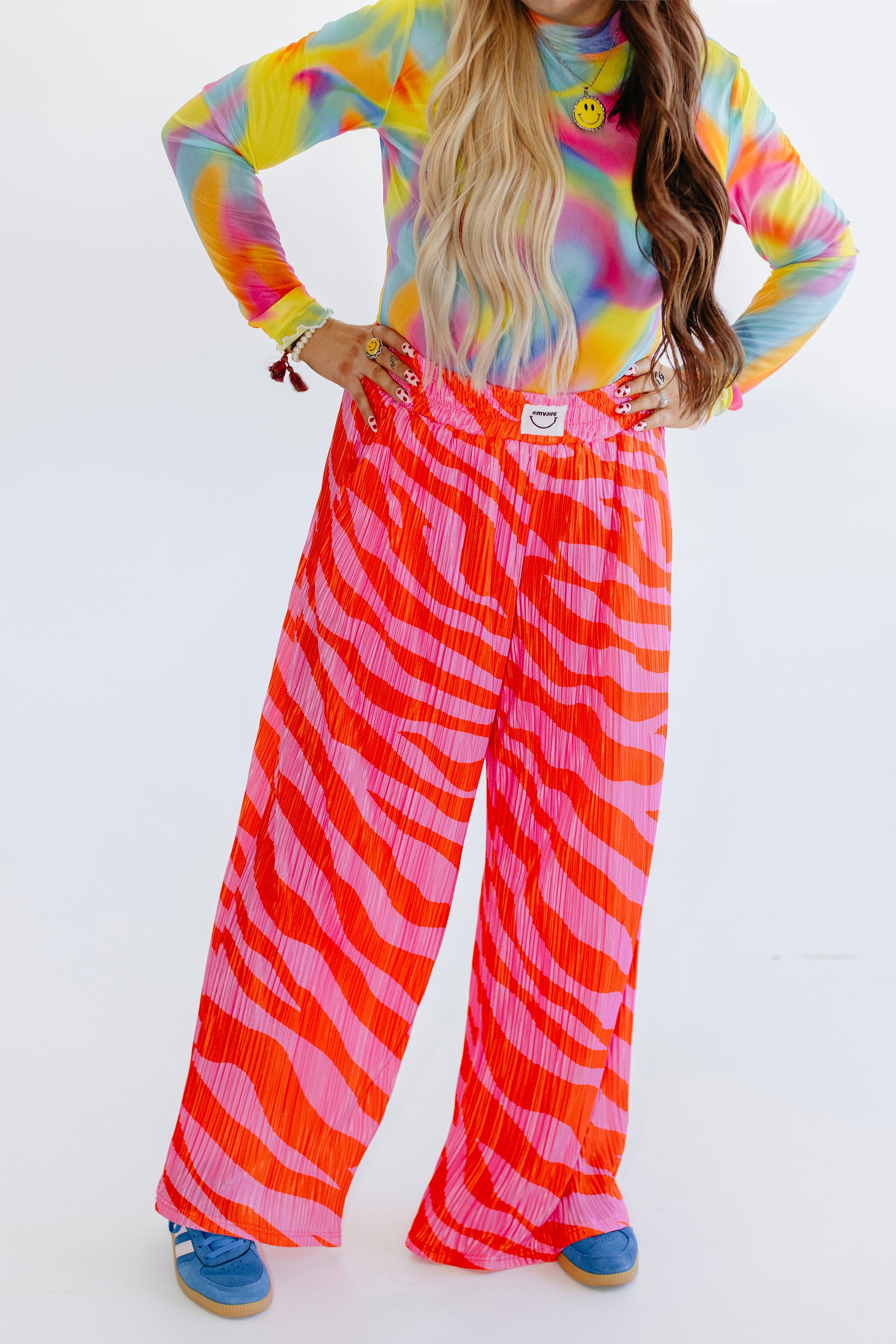Zebra Heat Plissé Pants