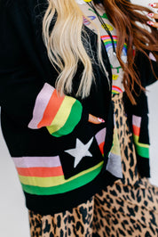 Black Saturn Return Cardigan