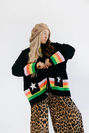 Black Saturn Return Cardigan