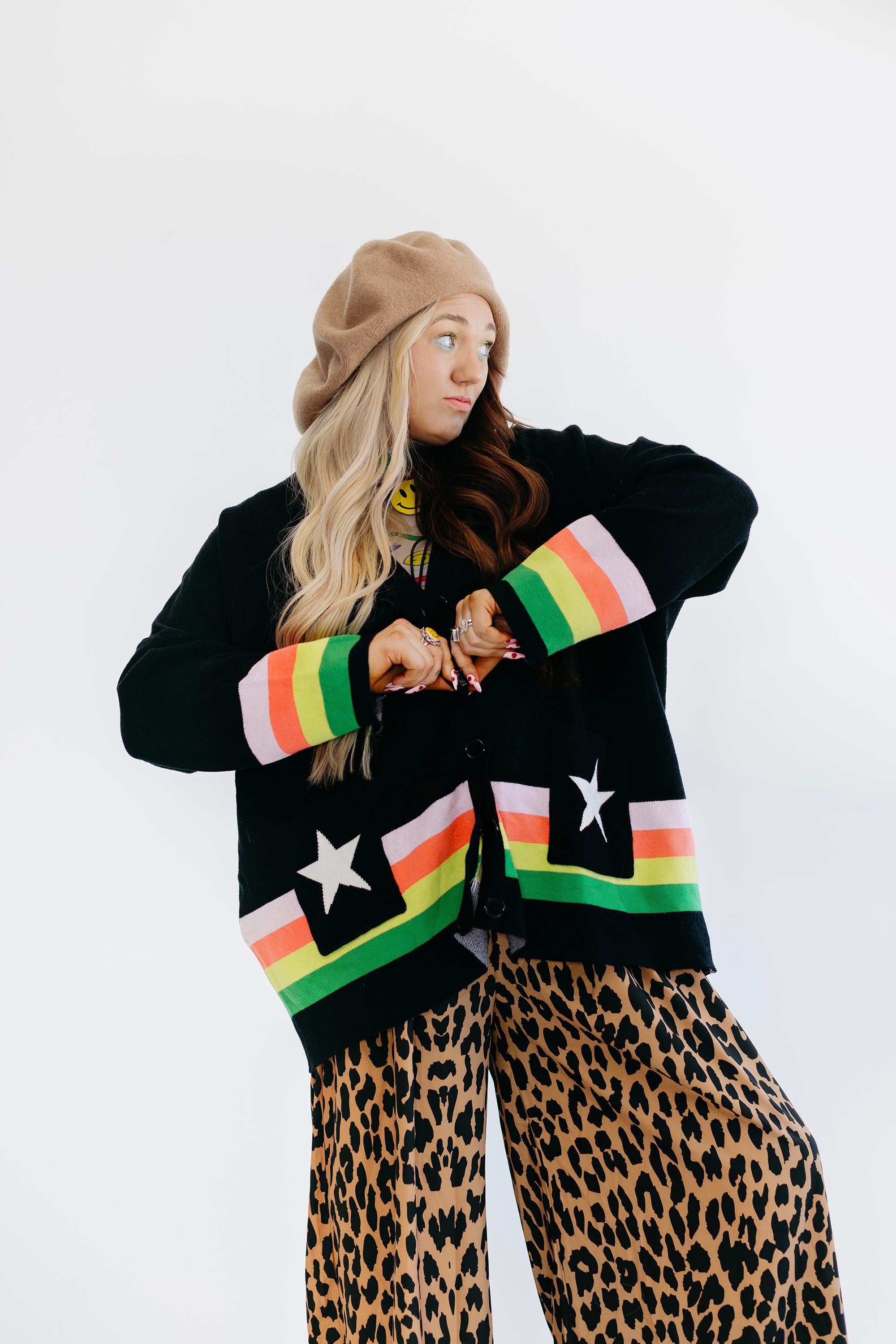 Black Saturn Return Cardigan