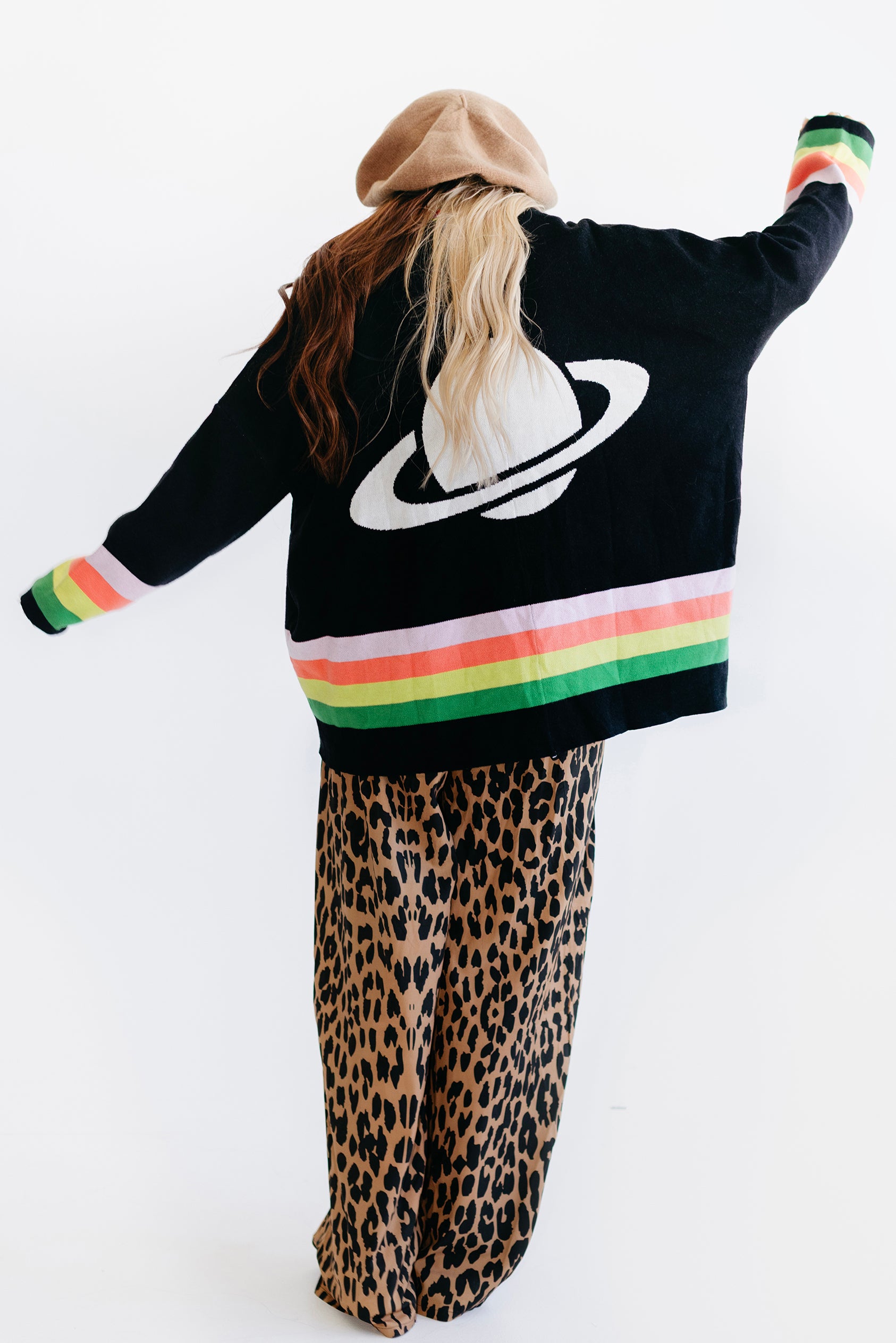 Black Saturn Return Cardigan