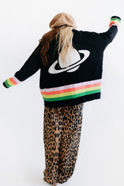 Black Saturn Return Cardigan