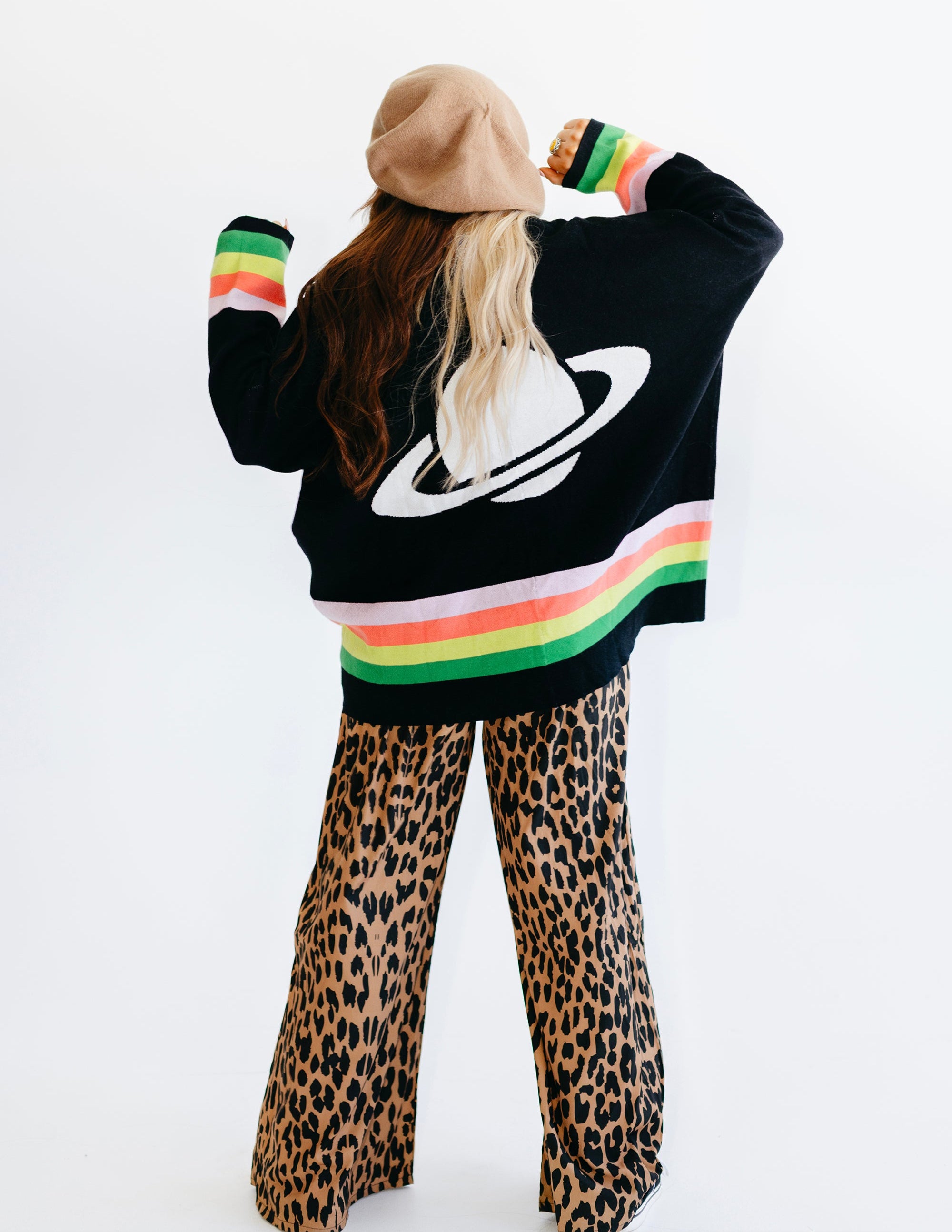 Black Saturn Return Cardigan