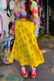 Happy To Be Here Smiley Pleated Skirt **RESTOCKED**