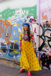 Happy To Be Here Smiley Pleated Skirt **RESTOCKED**