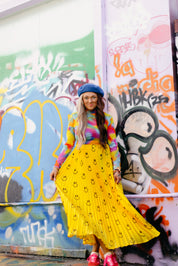 Happy To Be Here Smiley Pleated Skirt **RESTOCKED**