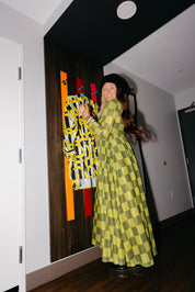 Grandma Green Checkered Mesh Dress **RESTOCKED**