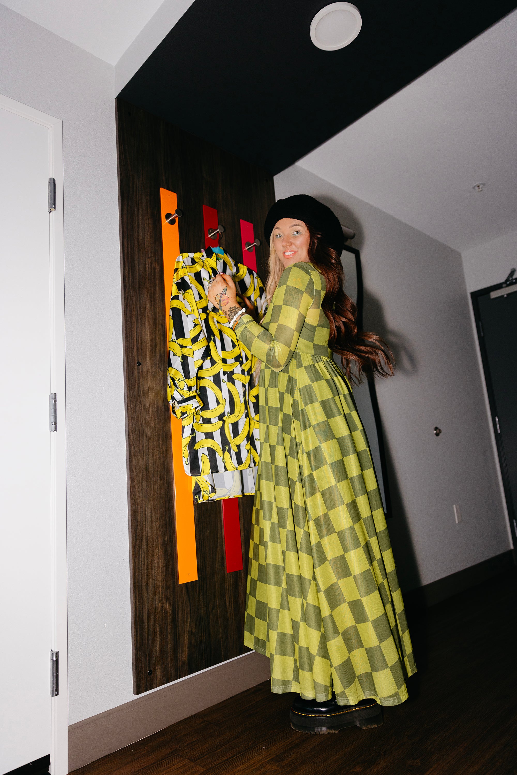Grandma Green Checkered Mesh Dress **RESTOCKED**