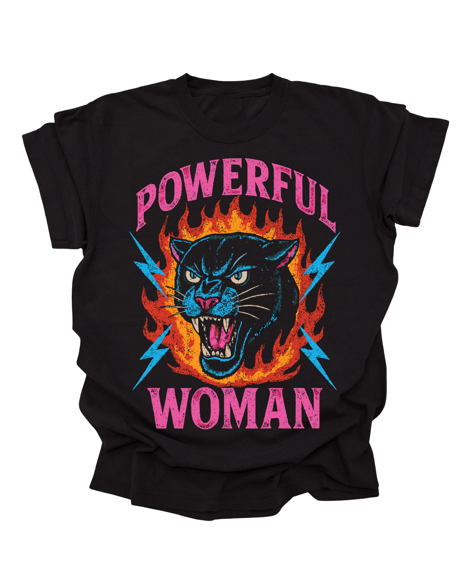 Powerful Woman - Black Graphic Tee