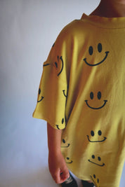 Happy To Be Here Oversized Smiley Shirt & Short Set (Kids)