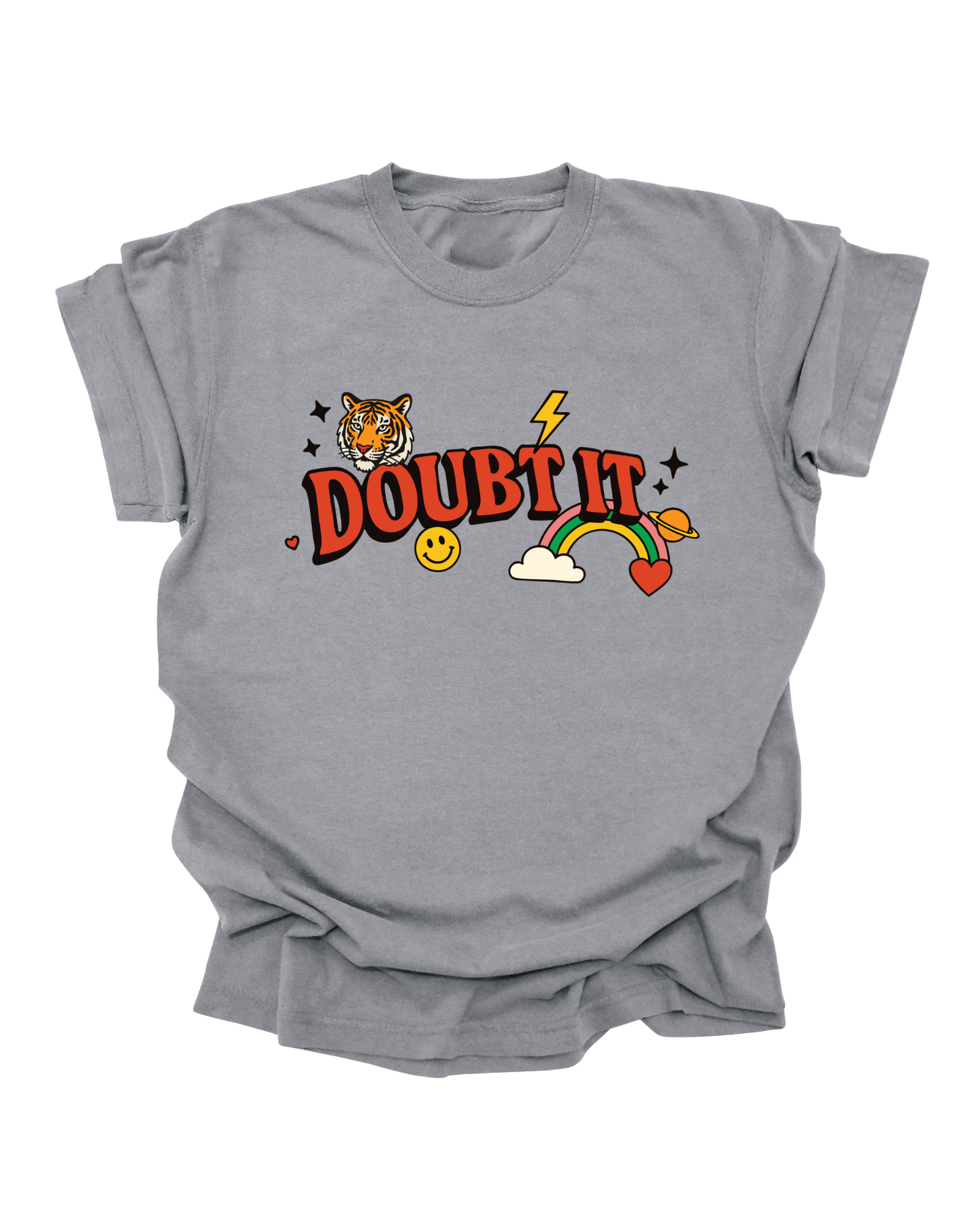 Doubt It - Grey Graphic Tee