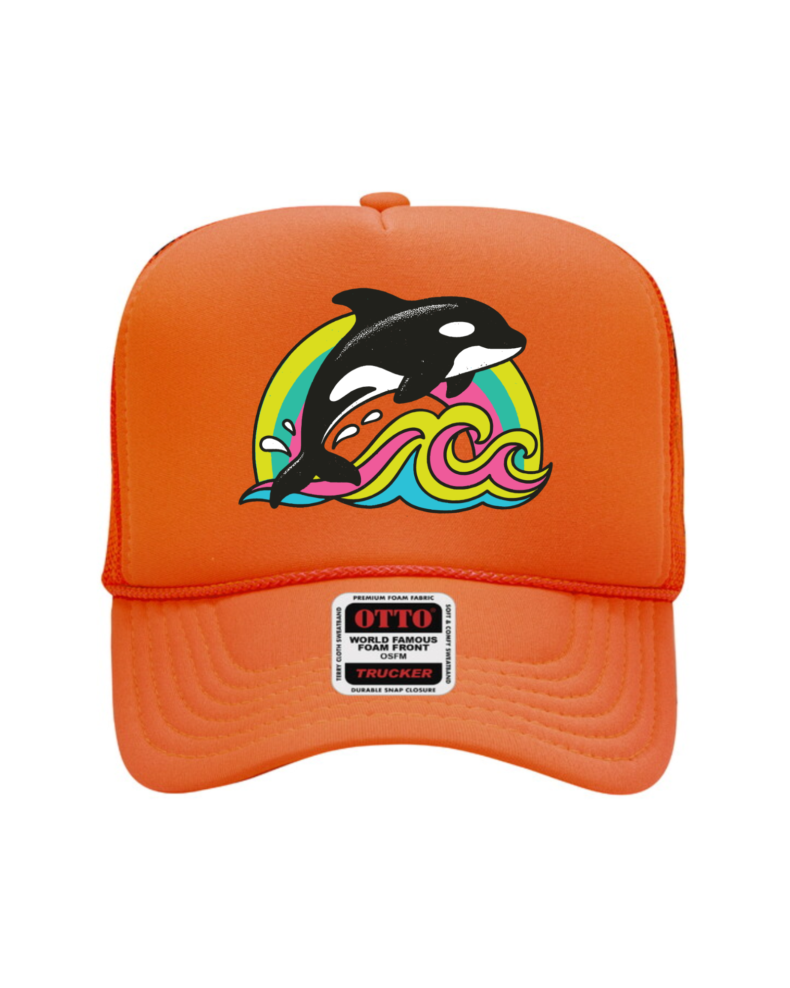 Making Waves Orca Trucker Hat (Orange)
