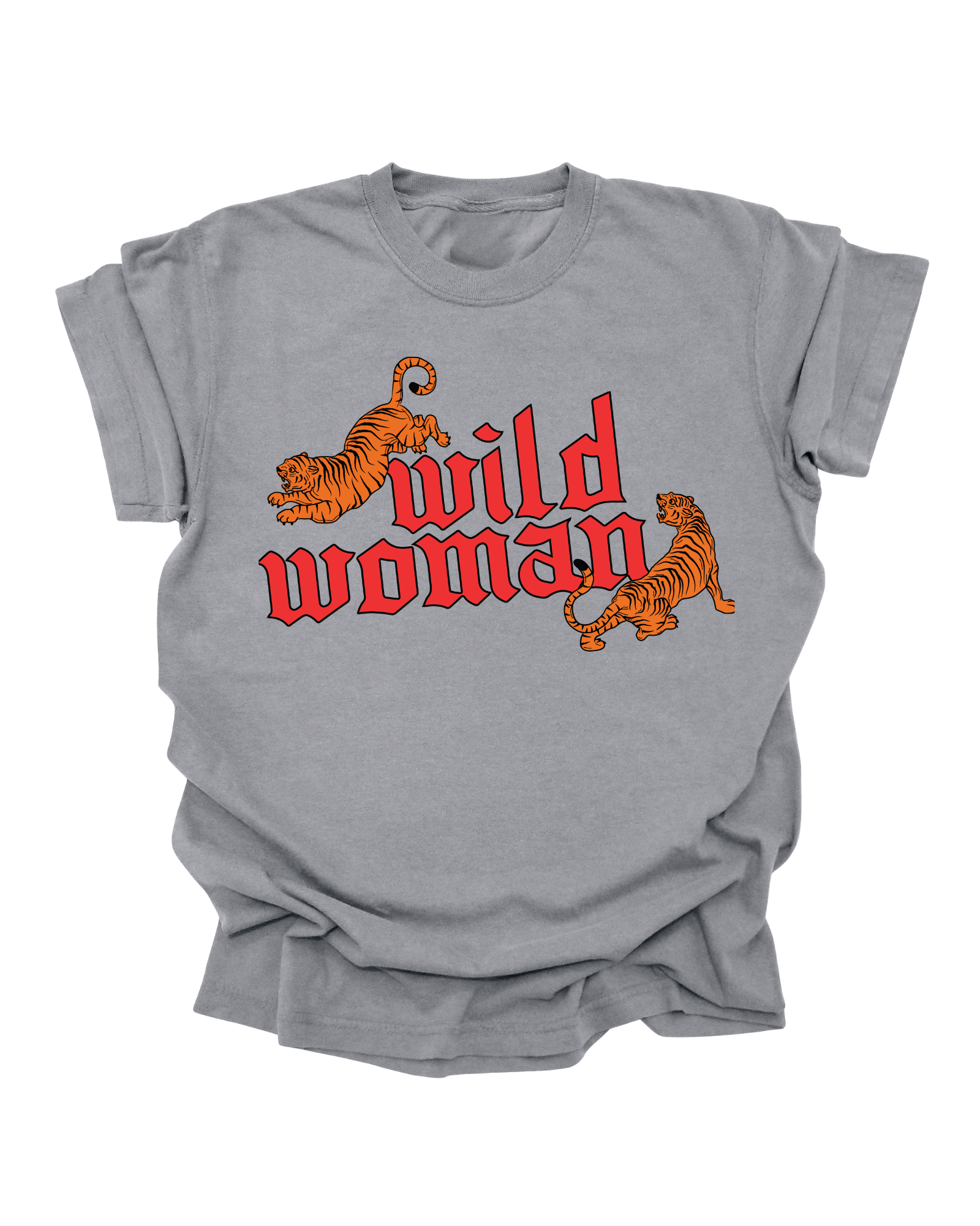 Wild Woman - Grey Graphic Tee
