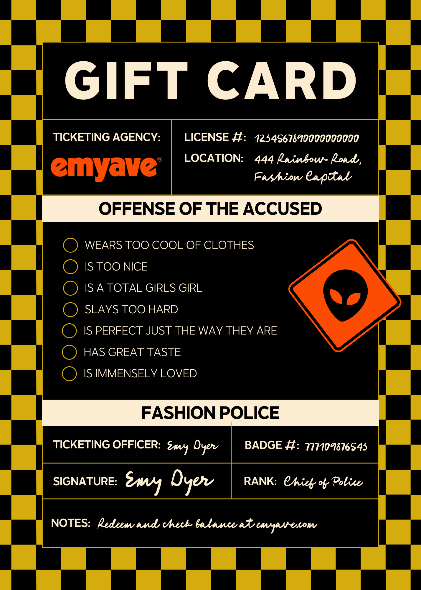 Emy Ave Gift Card