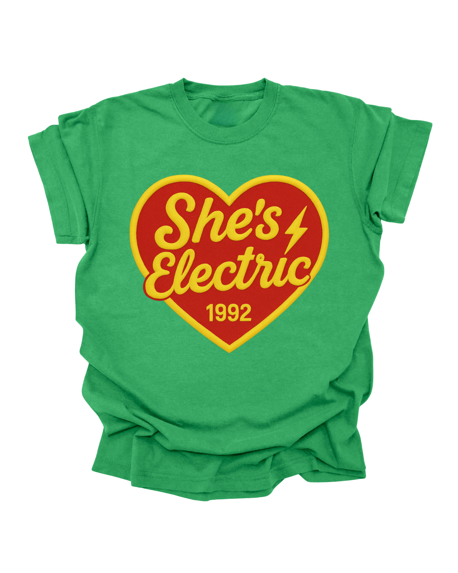 She's Electric - Kelly Green Graphic Tee