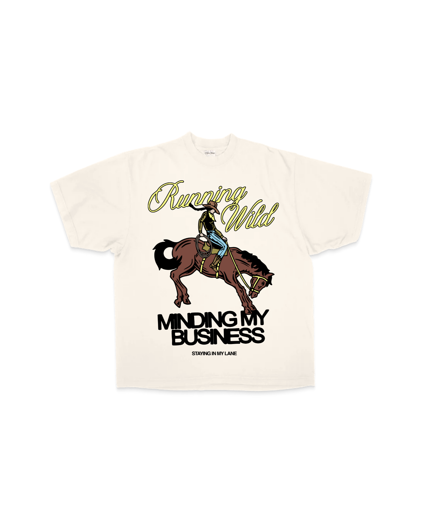 Limited Release! Running Wild Premium Off-White Graphic Tee