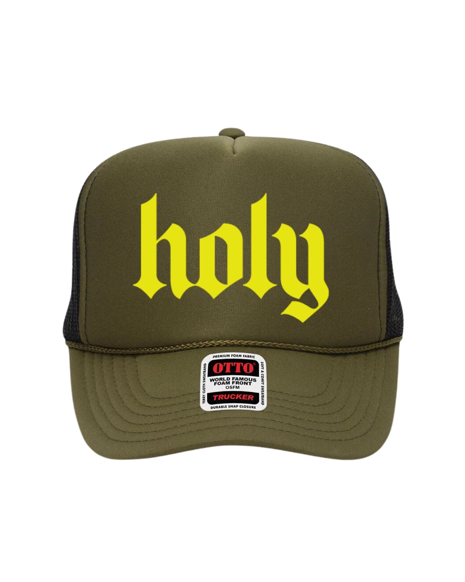 Holy Trucker Hat (Olive Green)