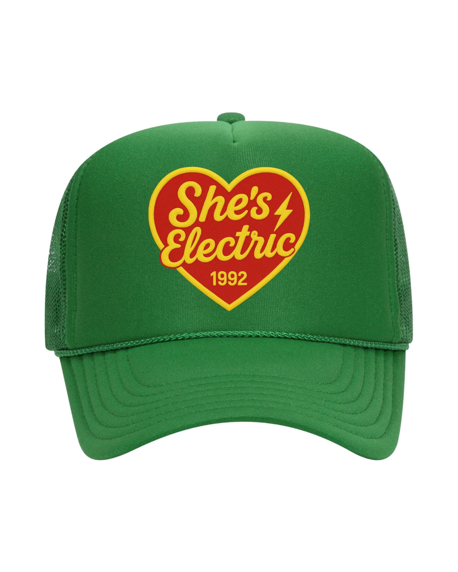 She's Electric Trucker Hat (Kelly Green)