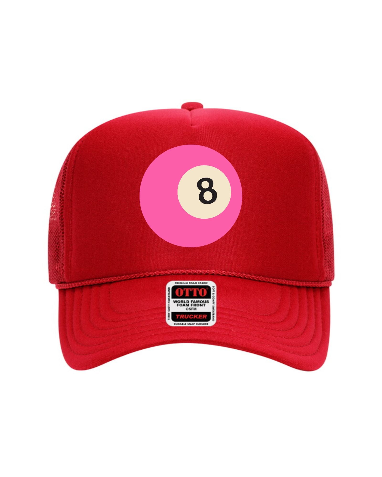 Fierce 8 Ball Trucker Hat (Red)