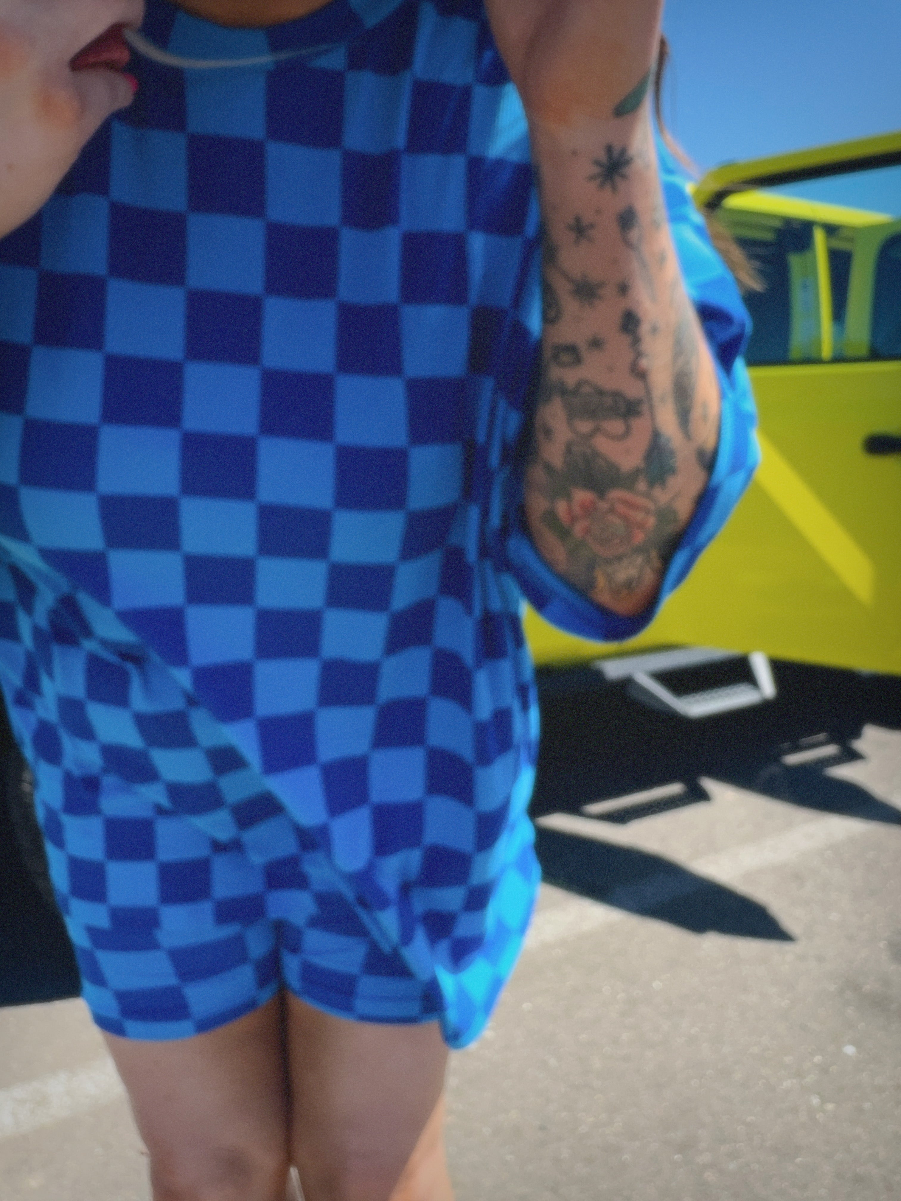 Check Yourself Blue Biker Short Set **RESTOCKED**