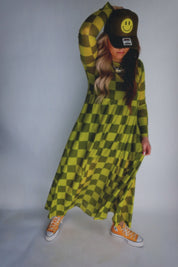 Grandma Green Checkered Mesh Dress **RESTOCKED**