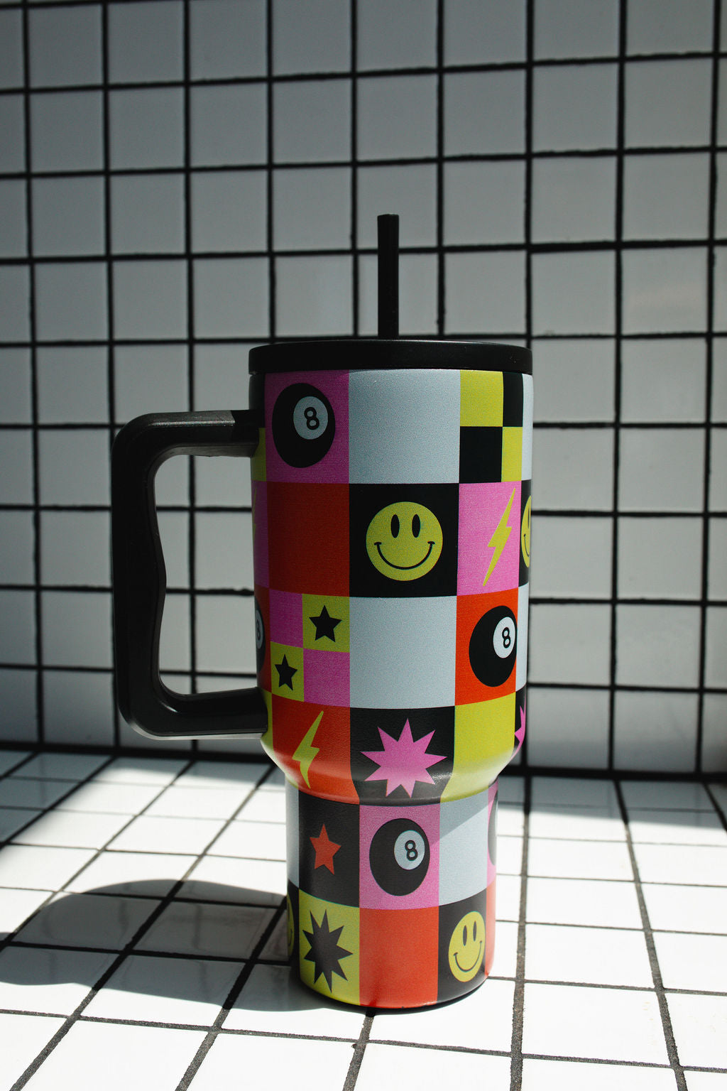 Iconic Checkered Tumbler 30oz. Emy Ave™ Home