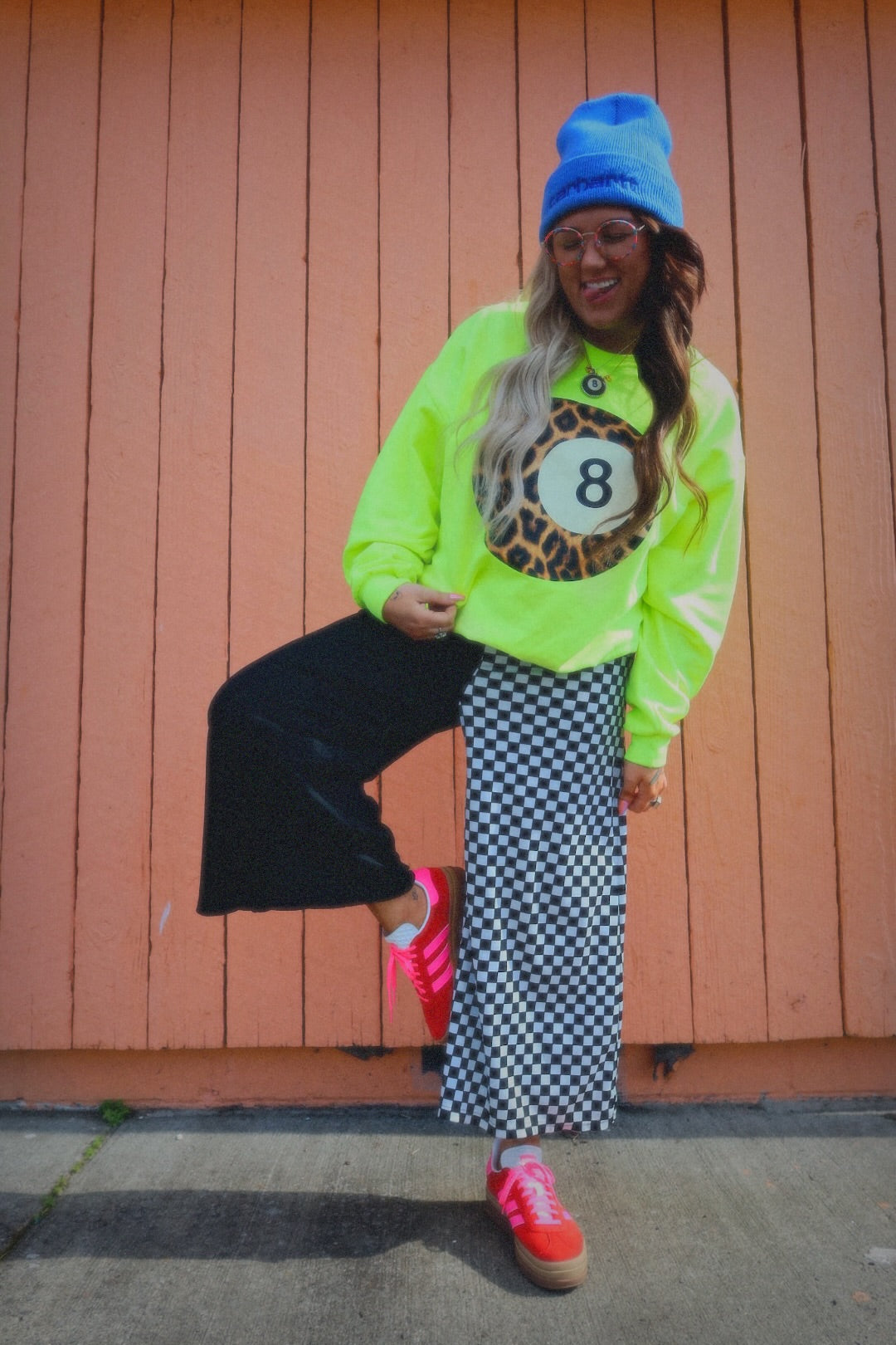 *Defective* Half & Half Cropped Pants - BLACK + WHITE