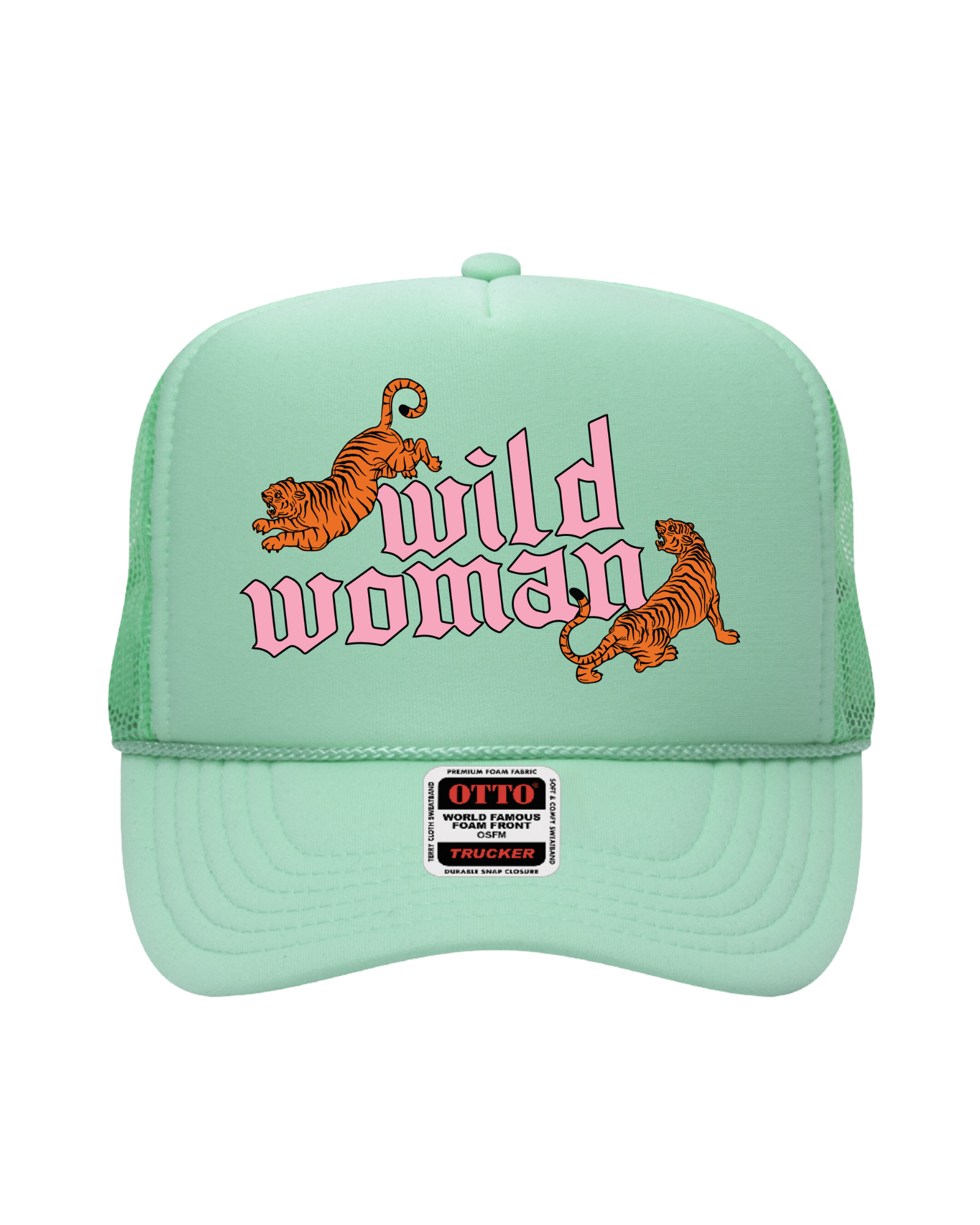 Wild Woman Trucker Hat (Seafoam)