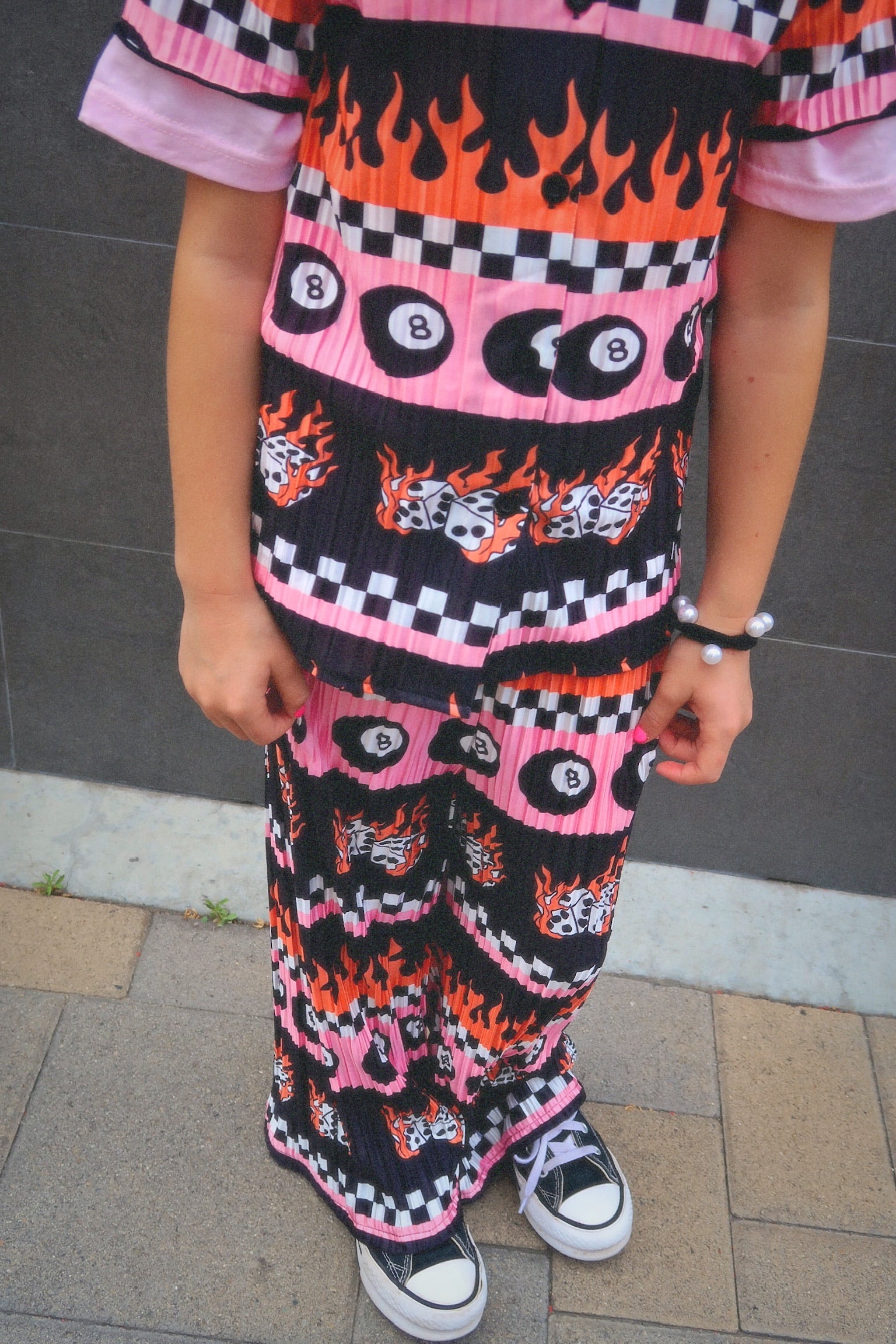 Sk8r Girl Short Sleeve Plissé Set - Kid Ave