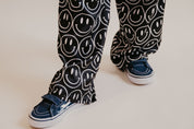 Main Character Smiley Satin Trousers - Kid Ave