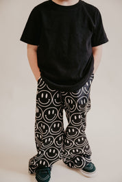 Main Character Smiley Satin Trousers - Kid Ave