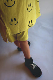 Happy To Be Here Oversized Smiley Shirt & Short Set (Kids)