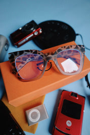Ivy Glasses in Spotted Tan