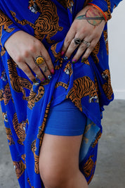 Blue Electric Jungle Mesh Dress **RESTOCKED**