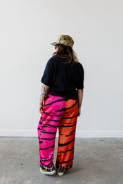 **PRE-ORDER: ships by 8/29** Wild Ombre Tiger Wide-Leg Satin Trouser  **RESTOCKED**