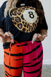 **PRE-ORDER: ships by 8/29** Wild Ombre Tiger Wide-Leg Satin Trouser  **RESTOCKED**