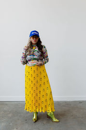 Happy To Be Here Smiley Pleated Skirt **RESTOCKED**