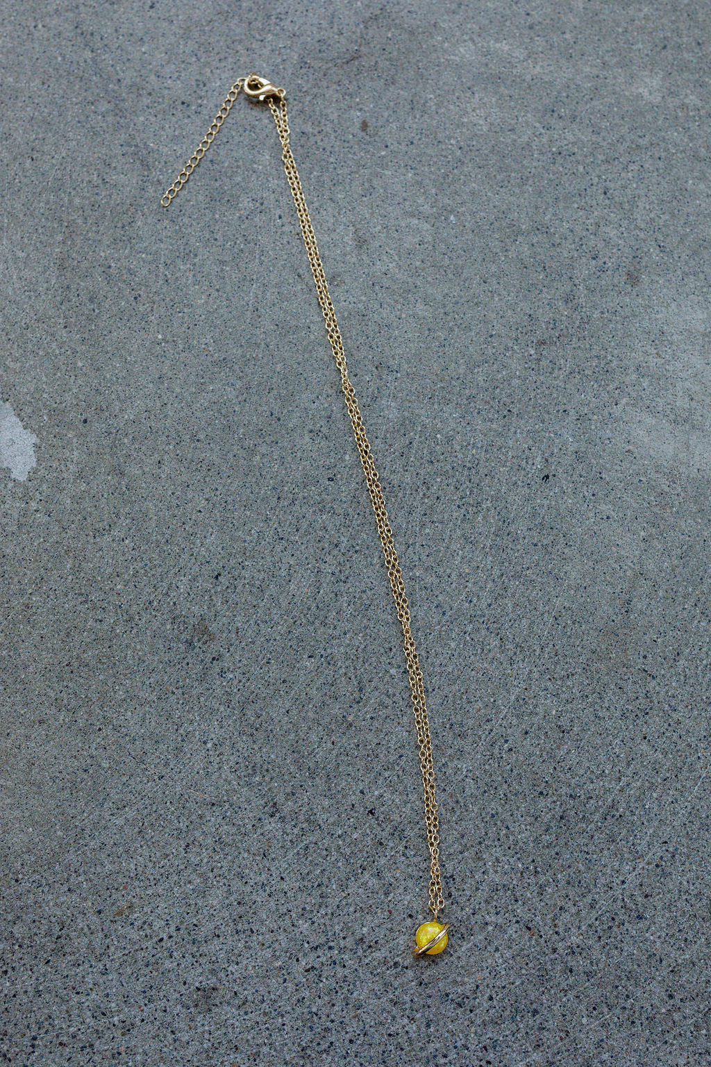 Yellow Saturn Necklace