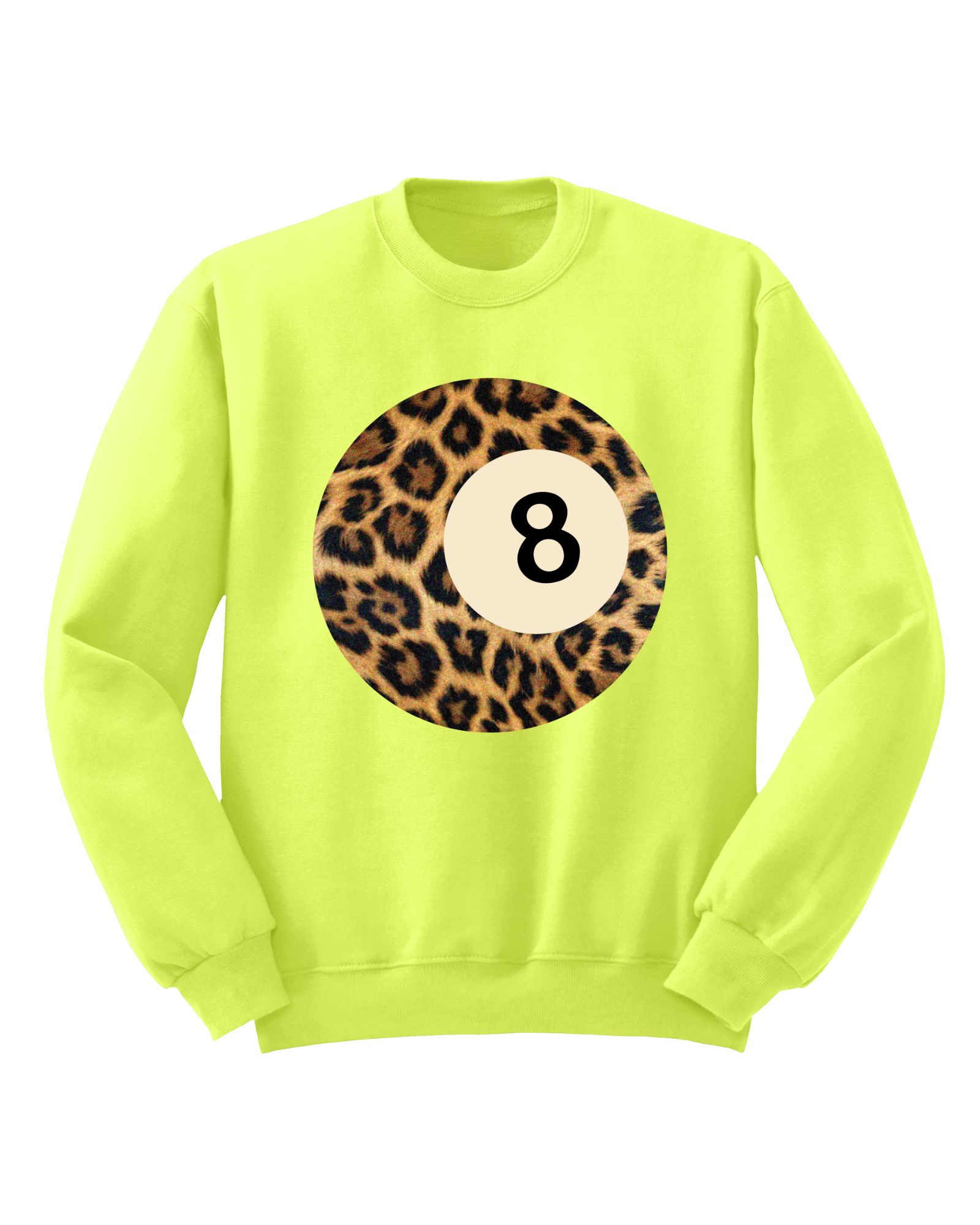 Fierce 8 Ball - Safety Green Graphic Crew