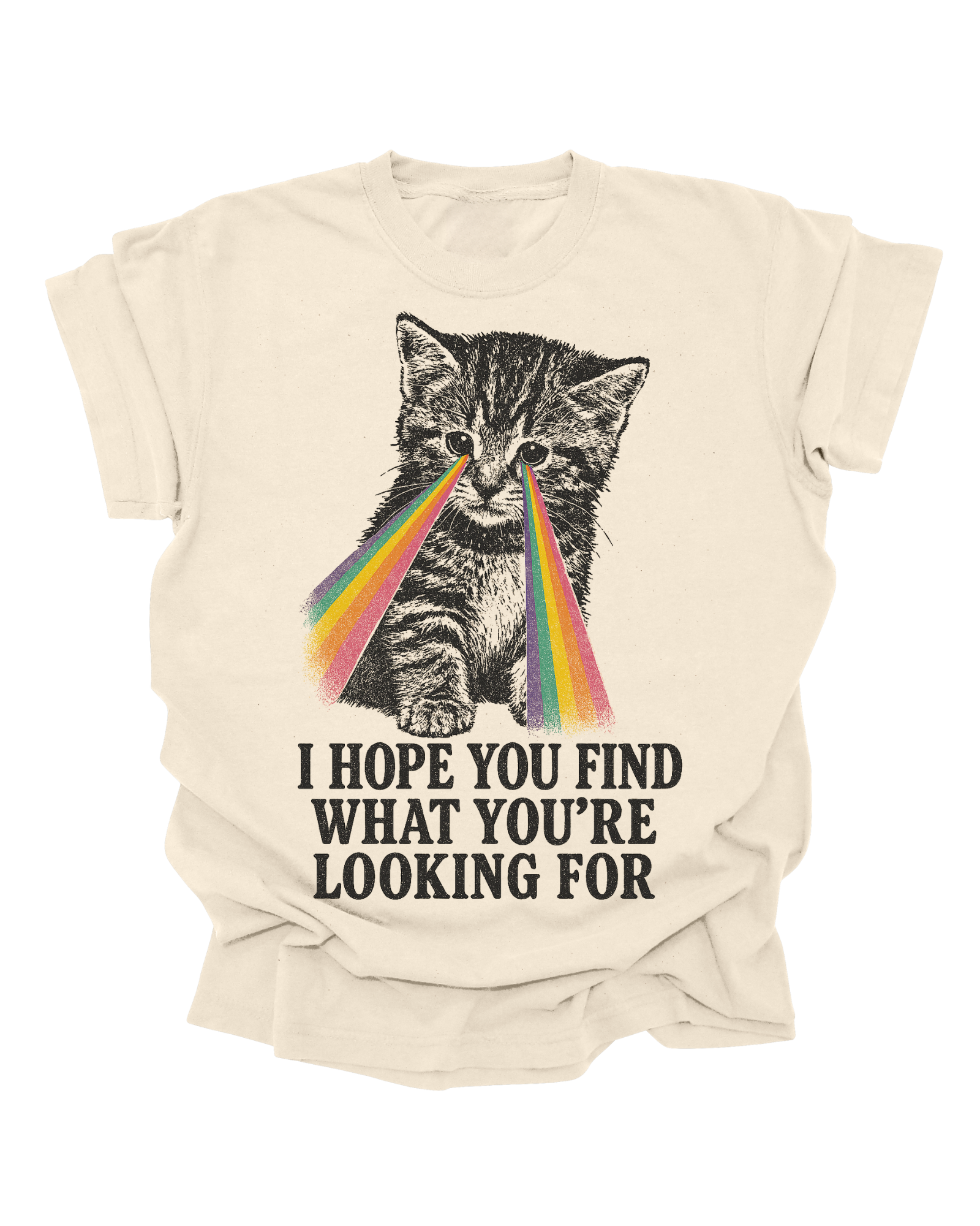 Rainbow Kitten - Ivory Graphic Tee