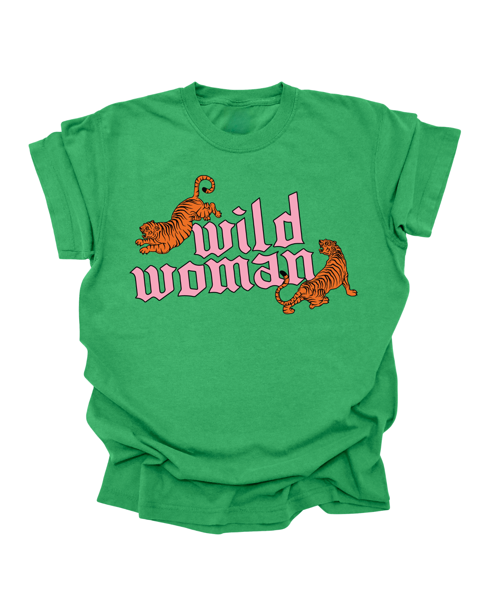 Wild Woman - Kelly Green Graphic Tee