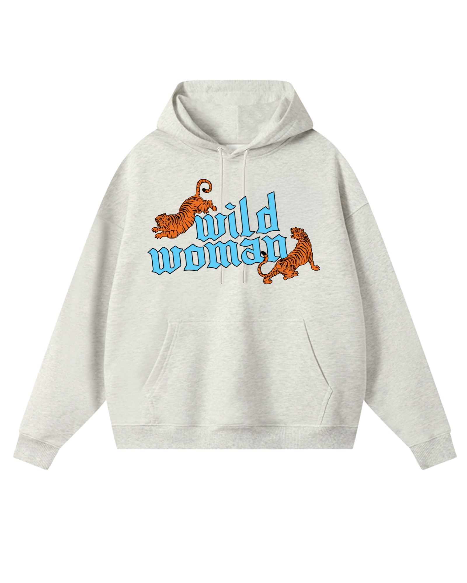 Wild Woman (blue) - Ash Graphic Hoodie