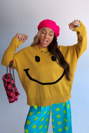 Big Mood Yellow Oversized Boxy Sweater