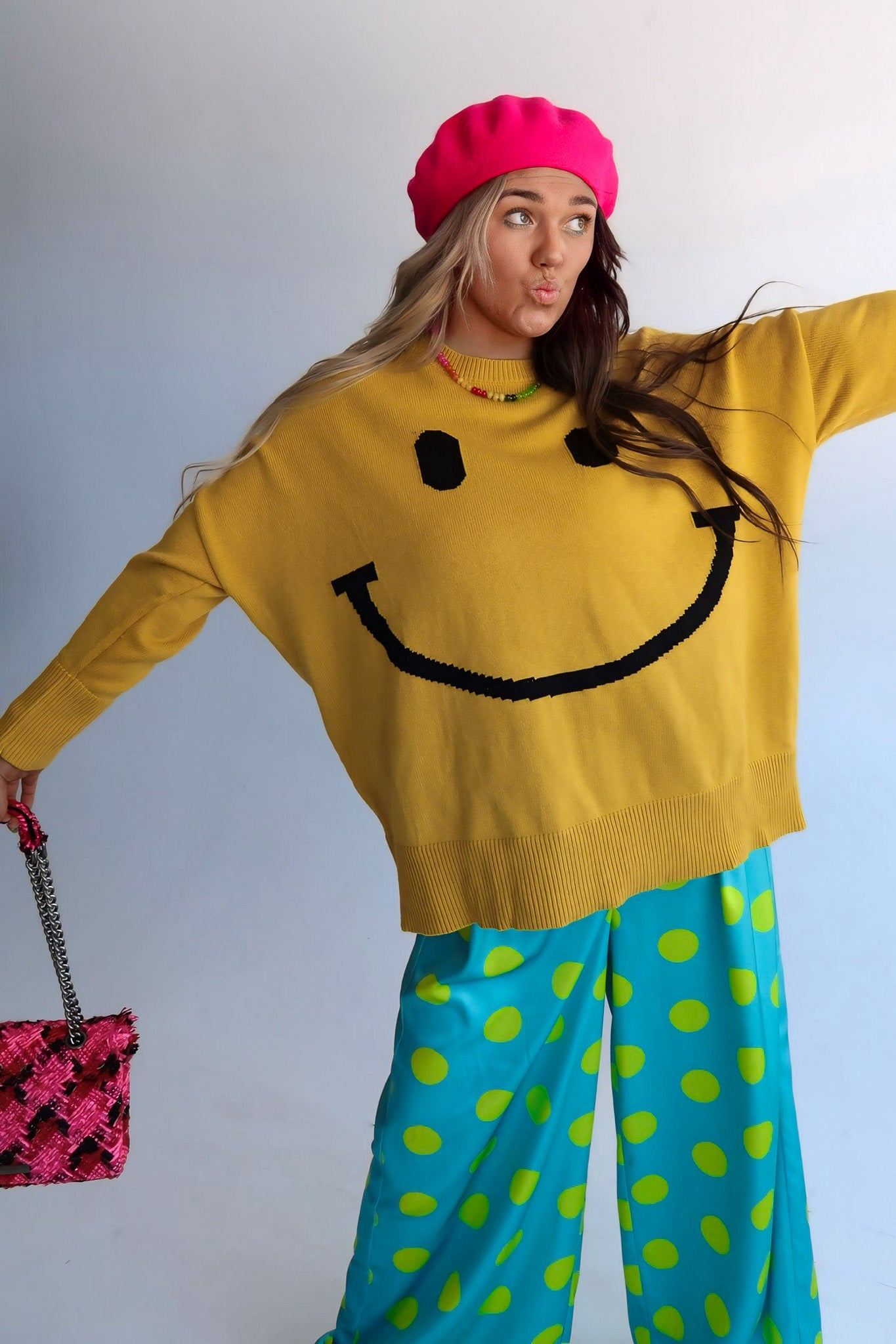 Big Mood Yellow Oversized Boxy Sweater