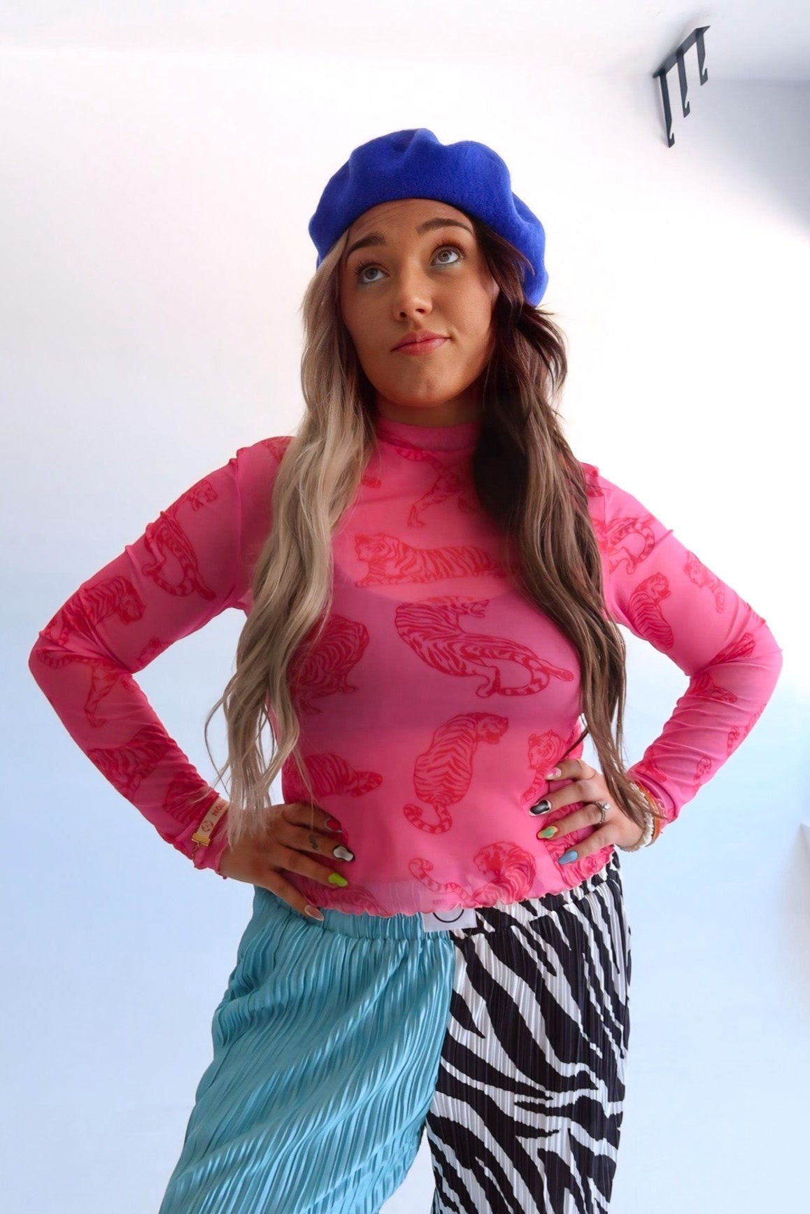 Pink Feral Mesh Top