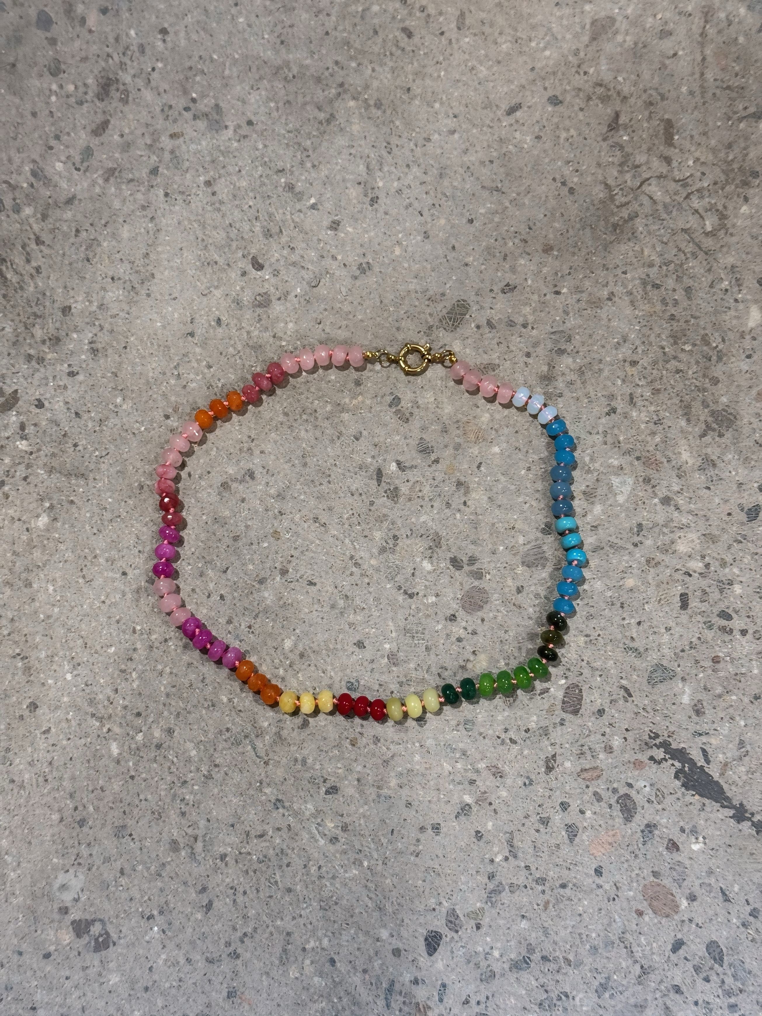 Rainbow Beaded Necklace