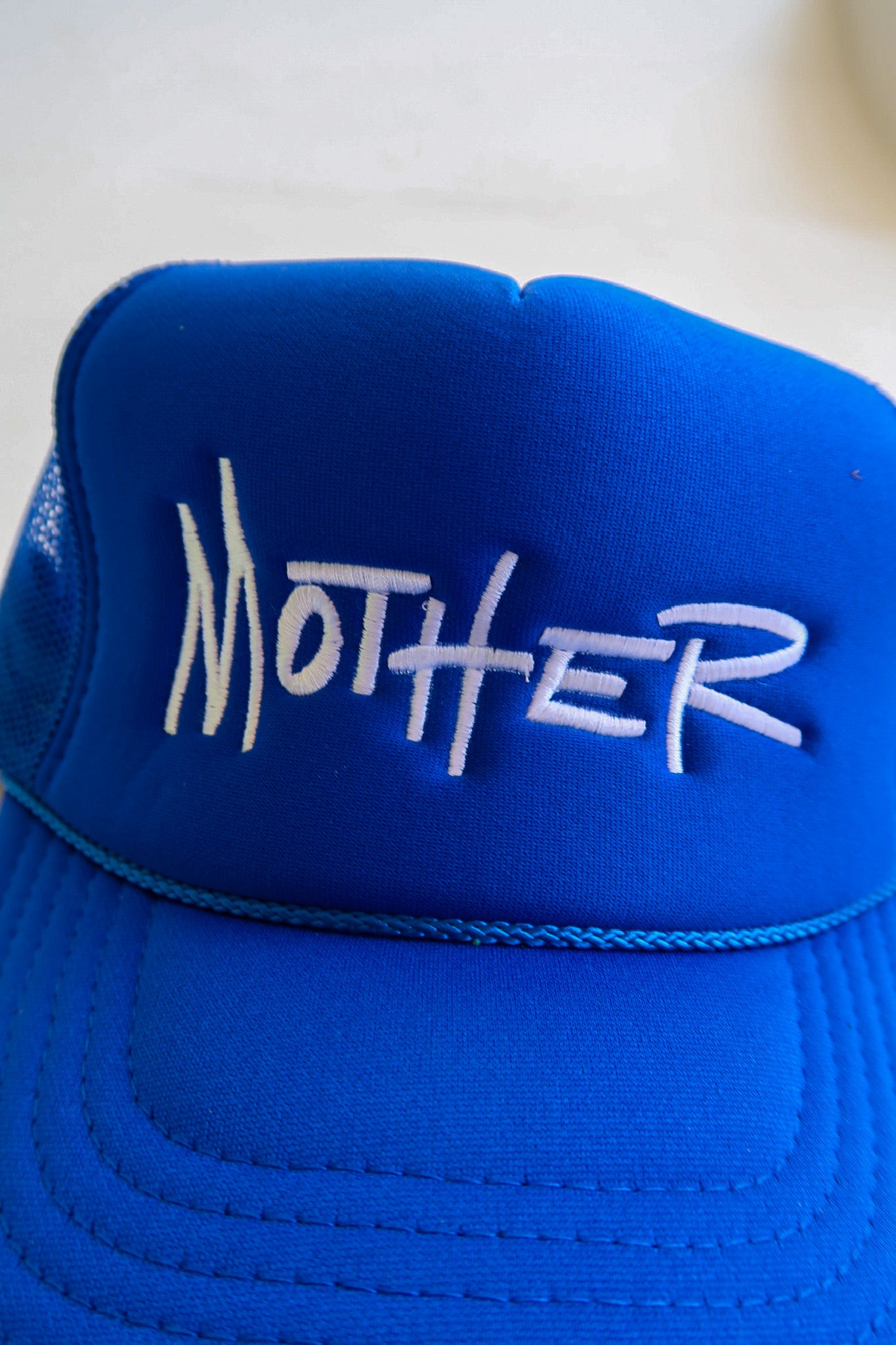 Mother Blue Embroidered Trucker Hat