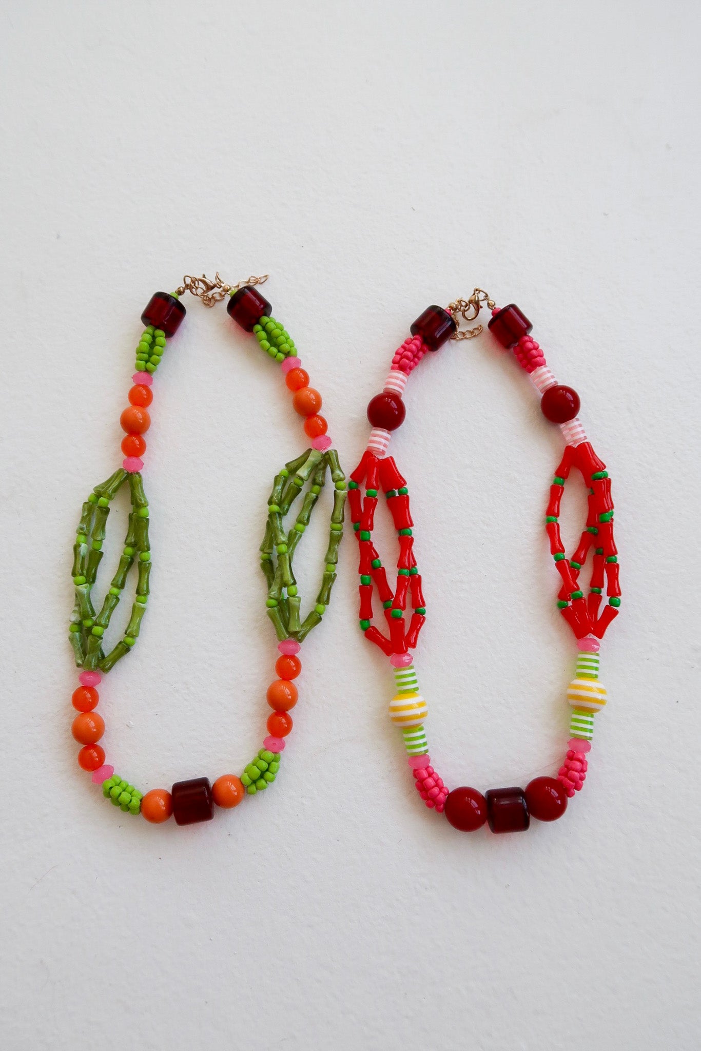 Multi Colored Beaded Layered Necklace